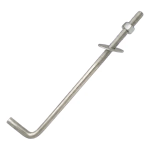 Perno de anclaje en L para durmiente (tornillo de anclaje acodado) M12 × 300 mm, galvanizado