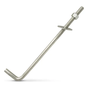 Perno de anclaje en L para durmiente (conector roscado doblado) M12×450 mm – galvanizado