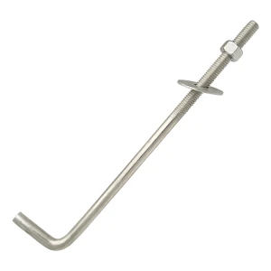 Perno de anclaje en L para durmiente (conector roscado doblado) M14×300 mm – galvanizado