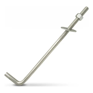 Perno de anclaje en L para durmiente (conector roscado acodado) M14×350 mm – galvanizado