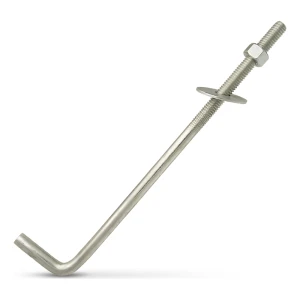 Perno de anclaje en L para durmiente (conector roscado acodado) M16×300 mm – galvanizado