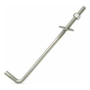 Perno de anclaje en L para durmiente (conector roscado acodado) M16×350 mm – galvanizado