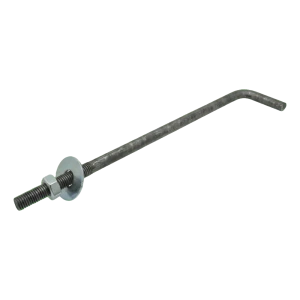 Perno de anclaje en L para durmiente (tornillo de anclaje acodado) M14 × 300 mm, negro