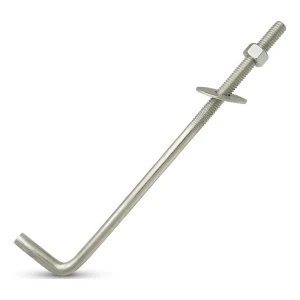 Perno de anclaje en L para durmiente (conector roscado acodado) M16×400 mm – galvanizado