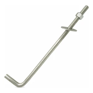 Perno de anclaje en L para durmiente (conector roscado acodado) M16×450 mm – galvanizado