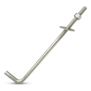 Perno de anclaje en L para durmiente (conector roscado doblado) M16×500 mm – galvanizado