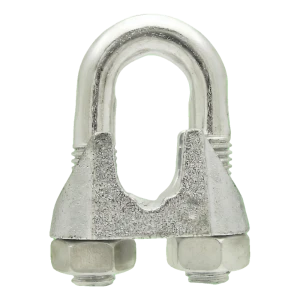 Sujetacables de estribo para cable de acero galvanizado 3 mm – equivalente a DIN 741