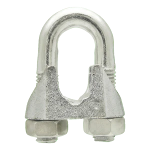 Sujetacables de estribo para cables de acero galvanizado 5 mm – equivalente a DIN 741