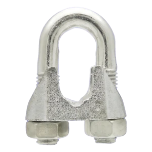 Sujetacables de estribo para cable de acero galvanizado 6 mm – equivalente a DIN 741