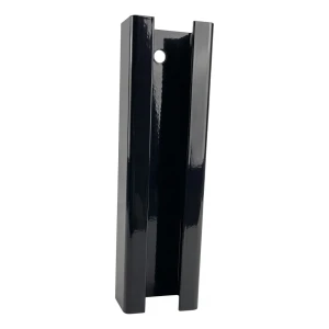 Conector para poste de panel 60×40 mm – negro RAL 9005, longitud 190 mm