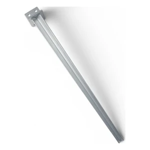 Soporte de poste hincable tipo L500, zincado plateado