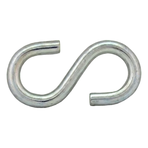 Gancho en S galvanizado 4 mm – carga nominal 20 kg
