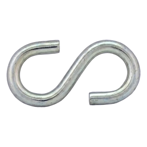Gancho en S galvanizado 3 mm – carga nominal 10 kg