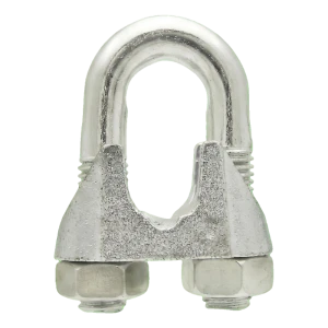 Sujetacables de estribo para cables de acero galvanizado 22 mm – equivalente a DIN 741
