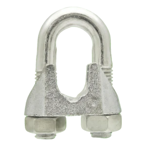 Sujetacables de estribo para cable de acero galvanizado 19–20 mm – equivalente a DIN 741