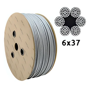 Cable de acero galvanizado Ø12,0 mm 6×37 con alma de fibra FC