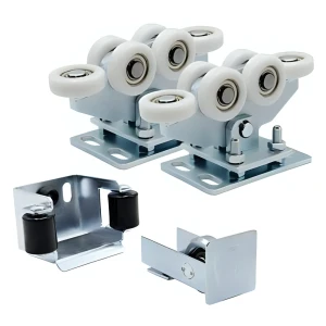 Paquete de carros 80 (6 ruedas, ruedas de nylon) KIT para puertas correderas con accesorios