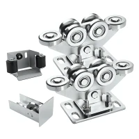Paquete de carros 80 (6 ruedas) + accesorios KIT para puertas correderas autoportantes