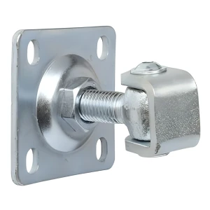 Bisagra regulable con placa M16 80x80x3 mm, oreja galvanizada