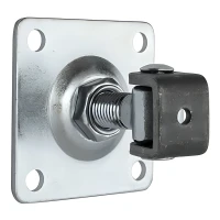 Bisagra regulable con placa M20 100x100x4 mm para puertas y cancelas