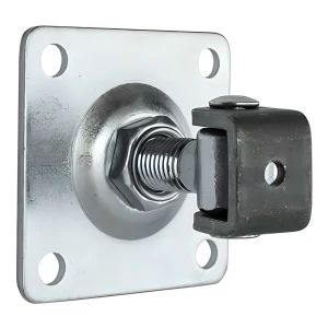 Bisagra regulable con placa M20 100x100x4 mm para puertas y cancelas