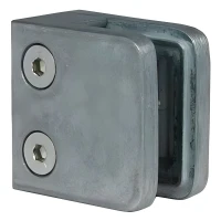 Soporte para vidrio 45x45x26 mm, vidrio 6-10,76 mm, zamak, sistema plano, en bruto