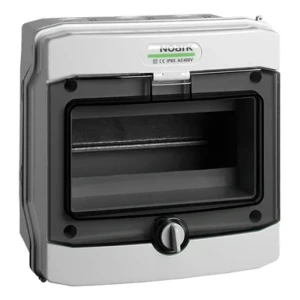 Caja de instalación de plástico, superficie, IP65, 1 fila, 8 módulos