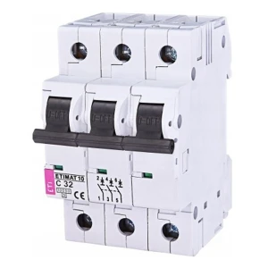 Interruptor automático C 32A 3P 10kA ETIMAT10 002135719 ETI