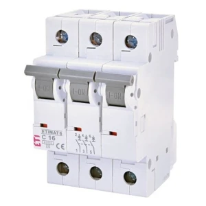 Interruptor automático C 16A 3P 6kA ETIMAT6 002145516 ETI