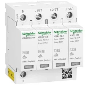 Protector contra sobretensiones Tipo 1+2 (B+C) 3P+N 12,5kA 1,5kV iPRD1-12.5r-T12-3N A9L16482 SCHNEIDER ELECTRIC