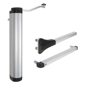 Locinox Lion – cerrador hidráulico compacto para cancelas, color plata