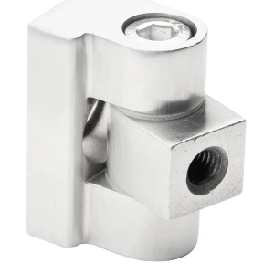 Bisagra 180° para abrazadera de cristal 45 x 45 x 26 mm AISI304, satinado