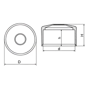 Tapa para poste de valla 1 1/4" (Ø 42,4 mm), antracita (RAL 7016)