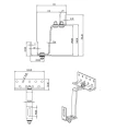 Gancho de techo Vario 3x Ajustable Acero inoxidable H17 1.4016 145mm PV-08-11-H17 (2)