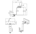Gancho de techo Vario 3x Ajustable Acero inoxidable H17 1.4016 120mm PV-08-13-H17 (2)