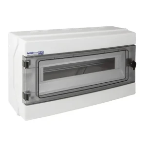 Cuadro de distribución hermético RH-18 1000V DC 1x18 módulos superficie IP65 IK07 ABS