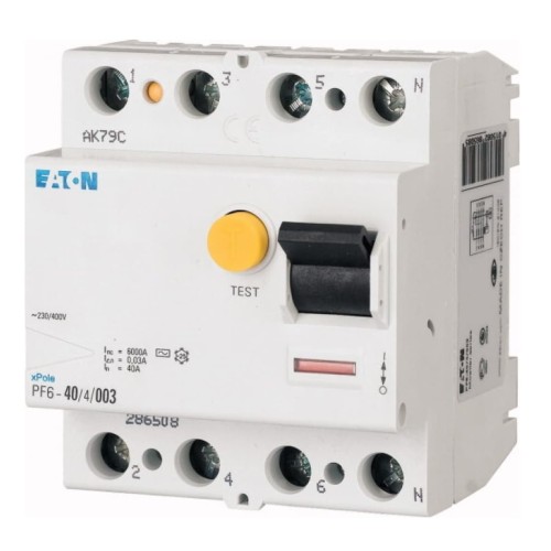 Interruptor diferencial residual 4P 40A 6kA 100mA tipo A PF6-40/4/01-A GPV-401-11