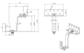 Gancho de techo Vario 3x Ajustable Acero inoxidable A2 1.4301 304 120mm PV-08-33-A2 (2)
