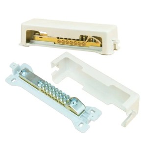 Barra de Equipotencialidad Pawbol 8 Conexiones Cobre 176x52x52mm