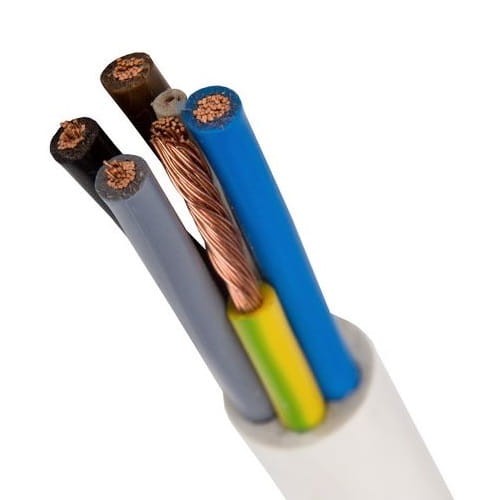 Cable OWY 5x4 300/500V H05VV-F Blanco GPV-401-23