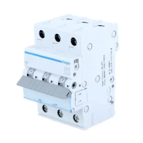 Interruptor automático de sobrecorriente B 16A 3P 6kA MBN316E HAGER GPV-401-21
