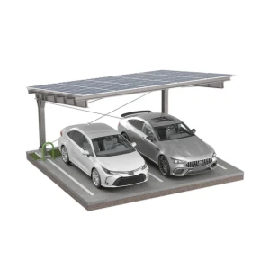 Aparcamiento fotovoltaico para 2 vehículos L 5,7m x 5,2m Cubierta Solar