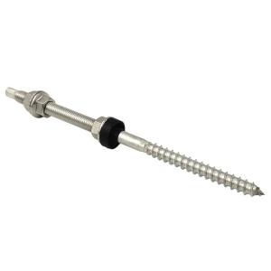 Tornillo de doble rosca para la fijación de módulos solares de acero A2 M12 x 250