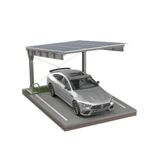Aparcamiento fotovoltaico para 1 vehículo L 5,7m x 3,3m Cubierta Solar