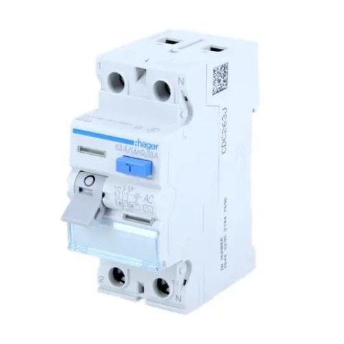 Interruptor diferencial 1P+N 25A 30mA tipo AC CDC225J HAGER GPV-401-30