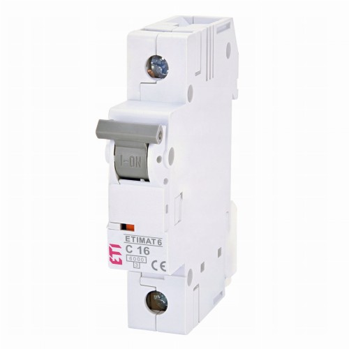 Interruptor automático B 16A 1P 6kA ETIMAT6 002111516 ETI GPV-401-31
