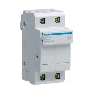 Base Portafusibles Hager PV 2P 32A 10x38mm