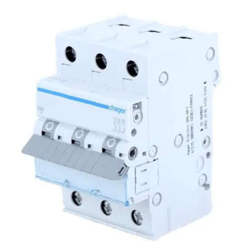 Interruptor automático B 20A 3P 6kA MBN320E HAGER GPV-401-54