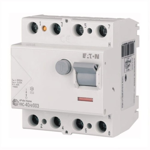 Interruptor diferencial residual 4P 40A 6kA 30mA tipo AC HNC-40/4/003 xPole Home 194694 EATON GPV-401-62