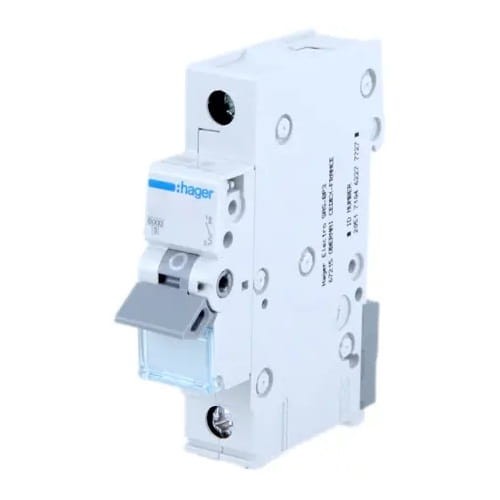 Interruptor automático B 6A 1P 6kA MBN106E HAGER GPV-401-65